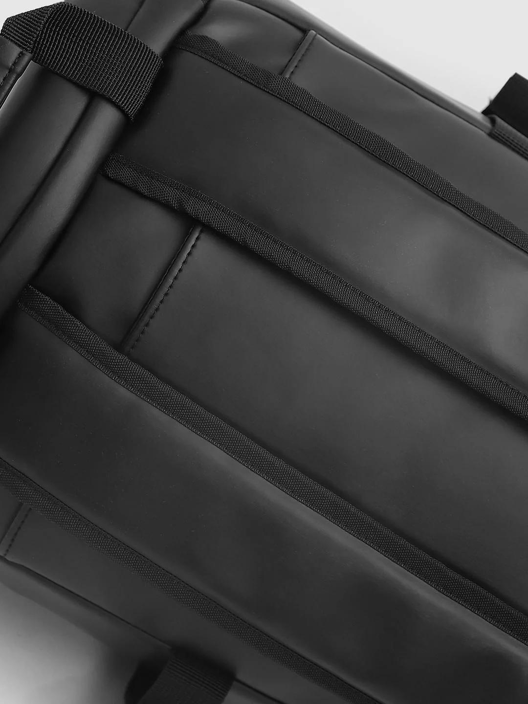 Black Hard Shell PU Duffle Bag - Image 5