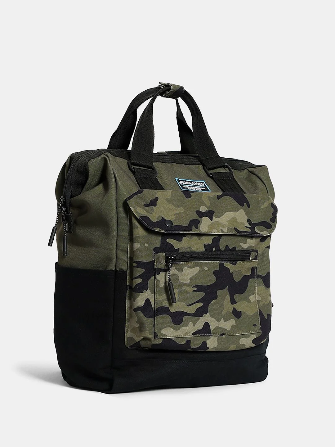 Olive Green Camo Print Backpack - Image 2