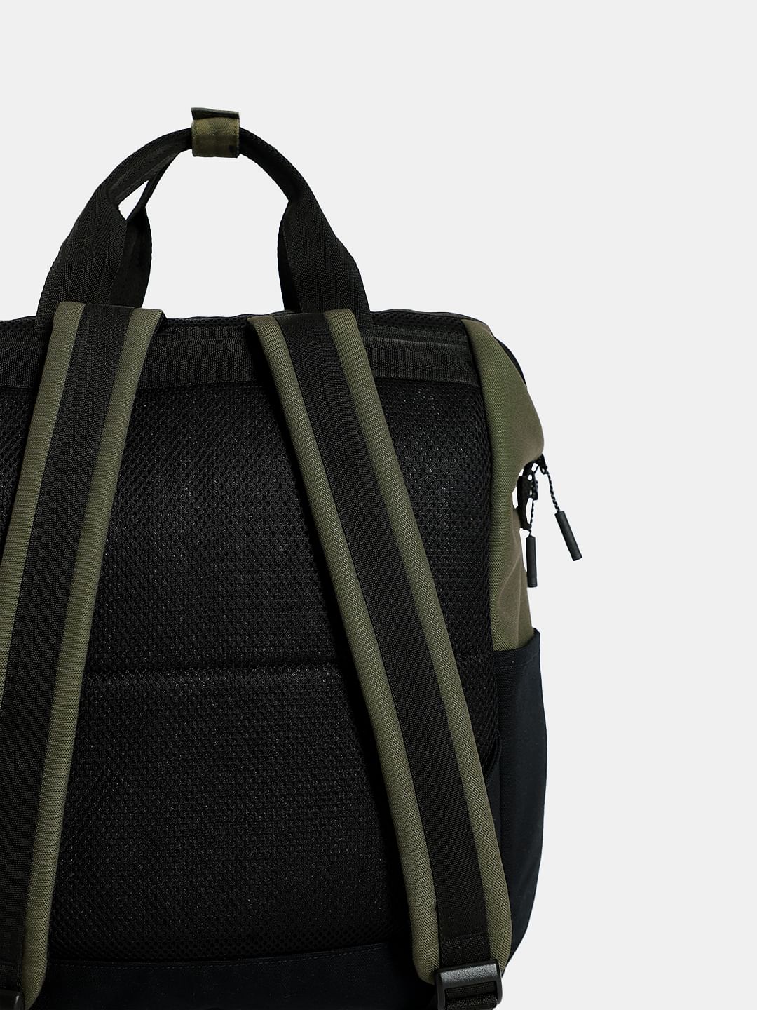 Olive Green Camo Print Backpack - Image 5