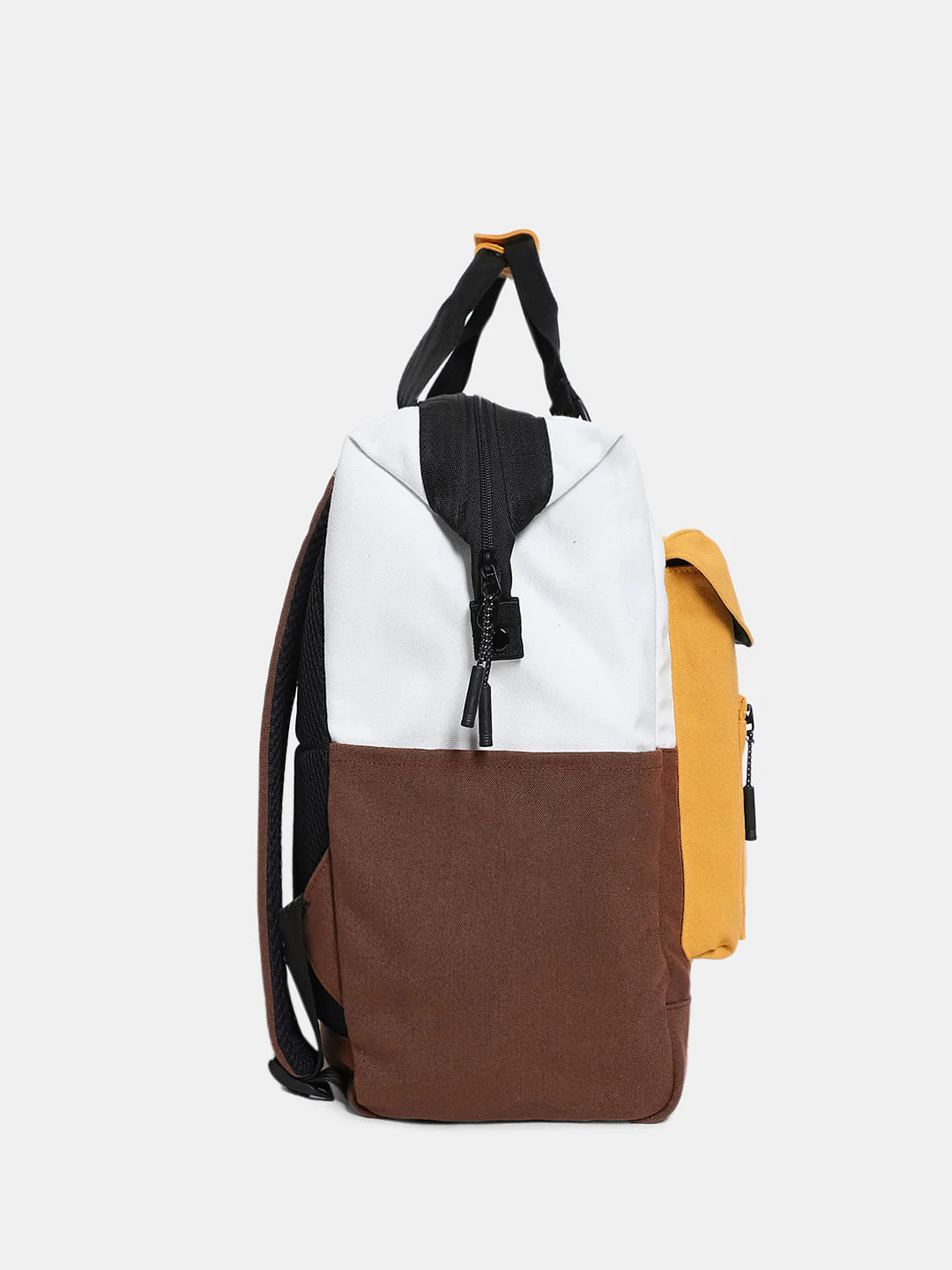 Brown Colourblocked Backpack - Image 3
