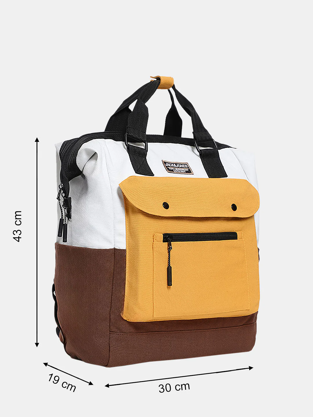 Brown Colourblocked Backpack - Image 7