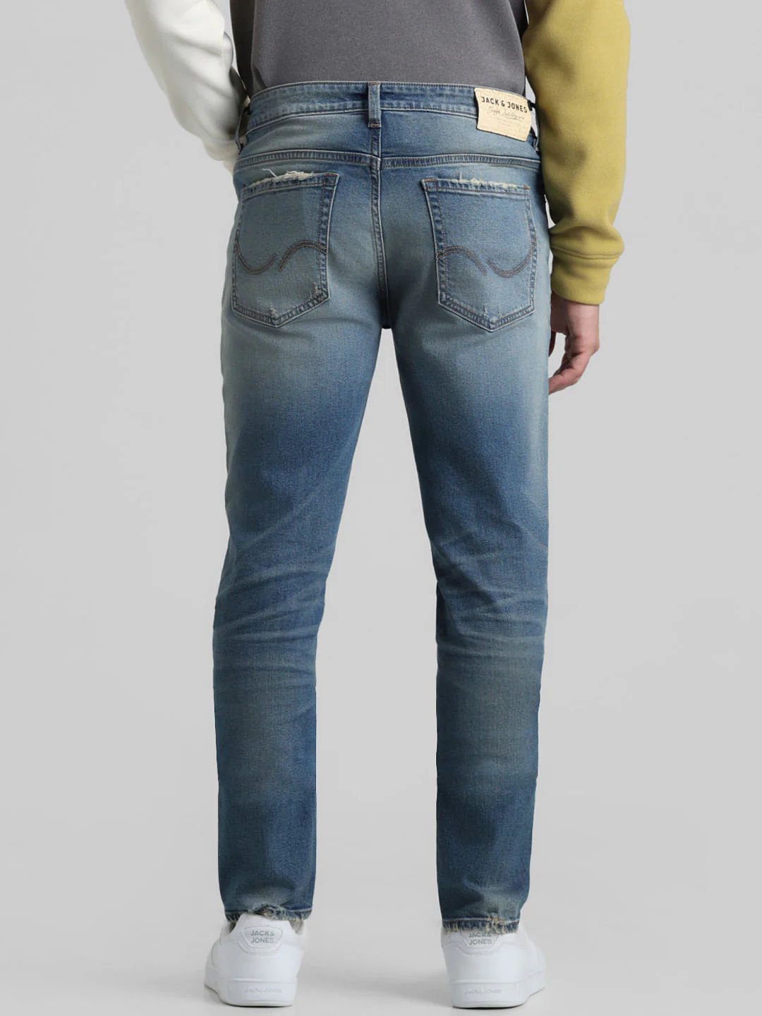 Blue Low Rise Ripped Glenn Slim Jeans - Image 3