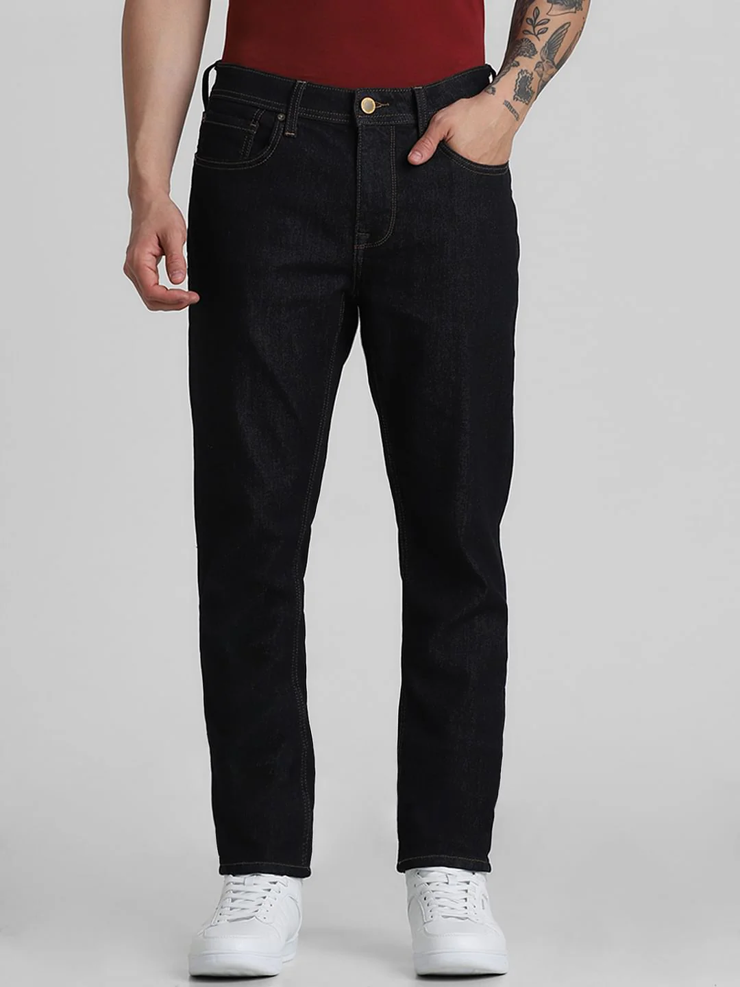 Dark Blue Low Rise Slim Fit Jeans