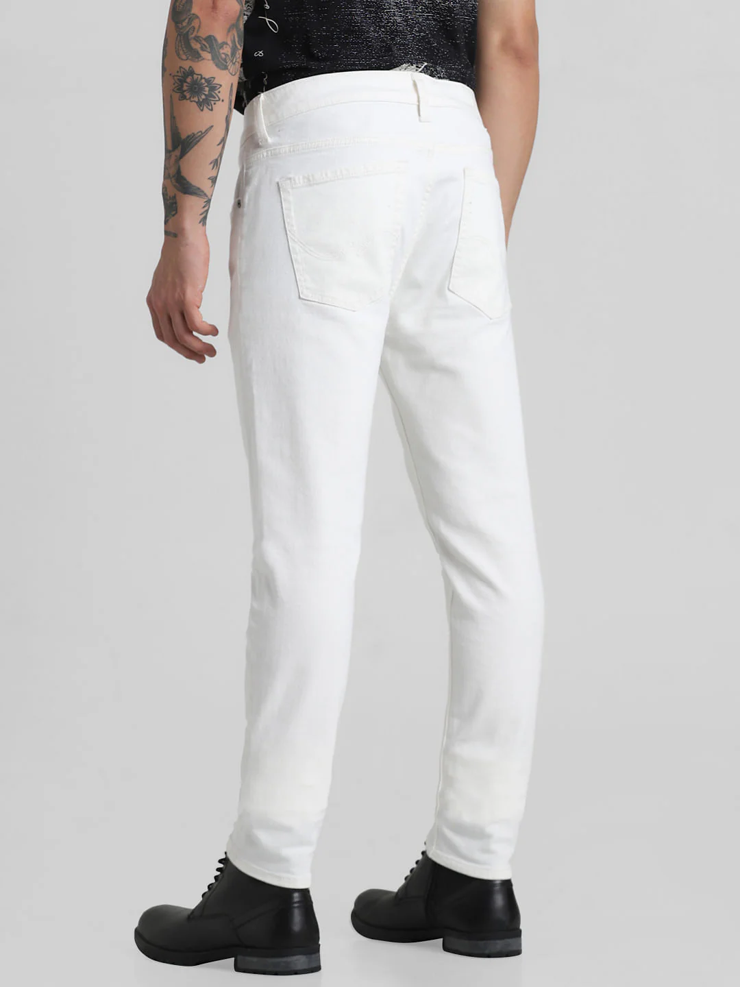 Ecru Low Rise Liam Skinny Fit Jeans - Image 3