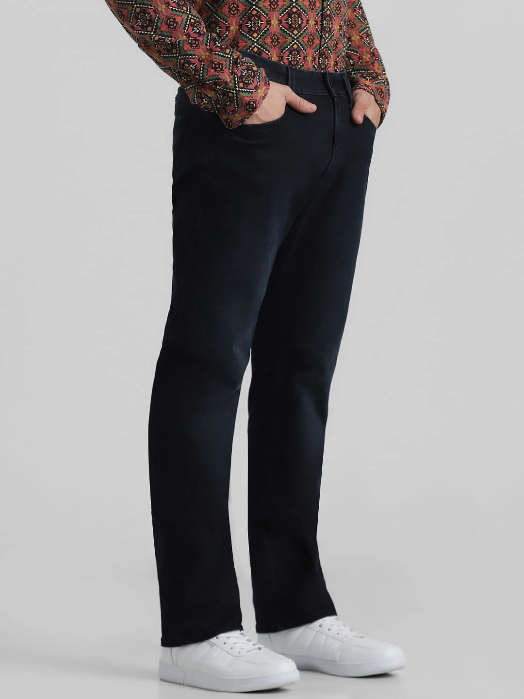 Dark Blue Mid Rise Clark Regular Fit Jeans - Image 2