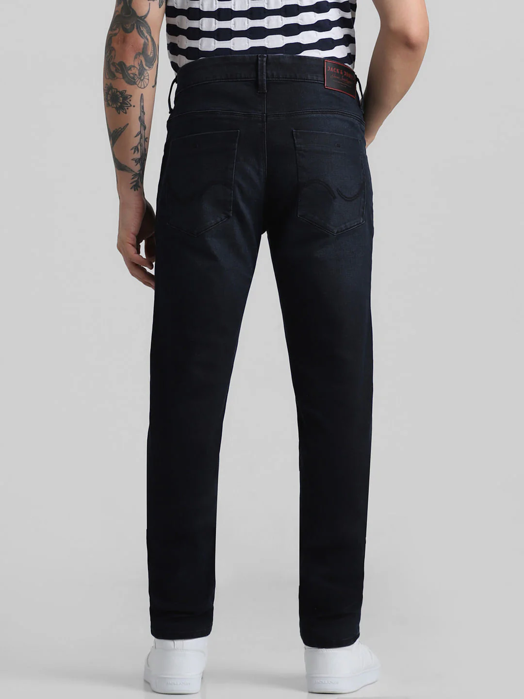 Dark Blue Low Rise Skinny Fit Jeans - Image 3
