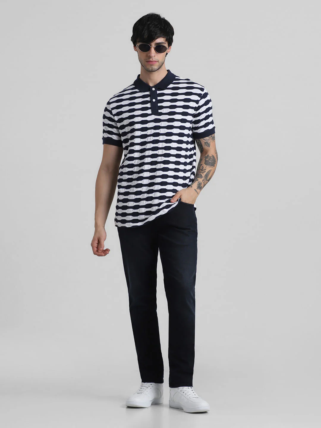 Dark Blue Low Rise Skinny Fit Jeans - Image 5