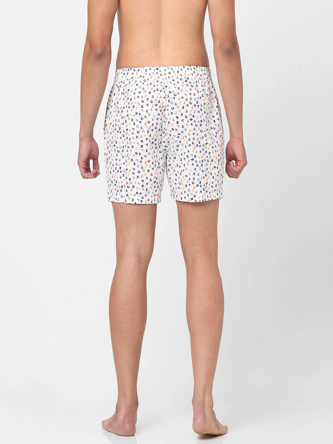 White Letter Print Boxers - Image 3