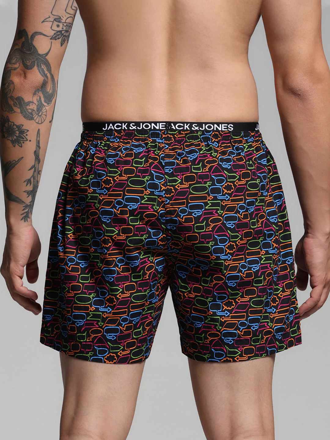 Black Printed Cotton Boxers - Image 3