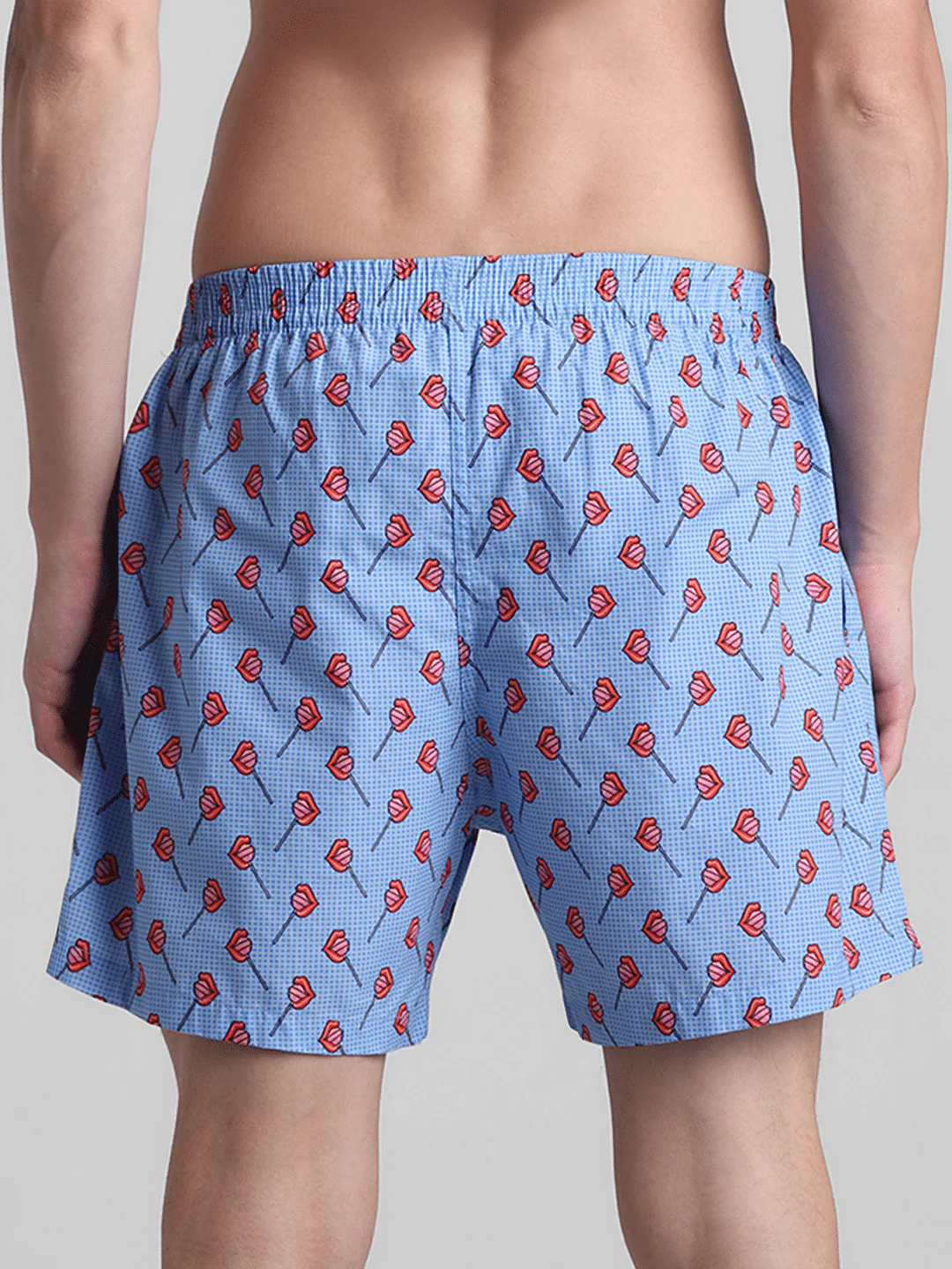 Blue Printed Cotton Boxers - Image 3