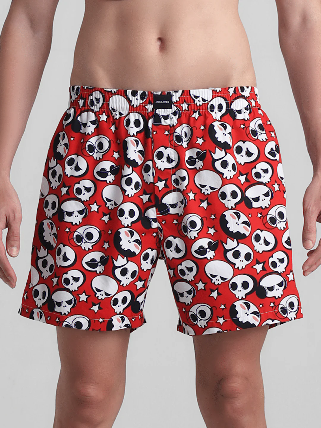 Red Printed Cotton Boxers