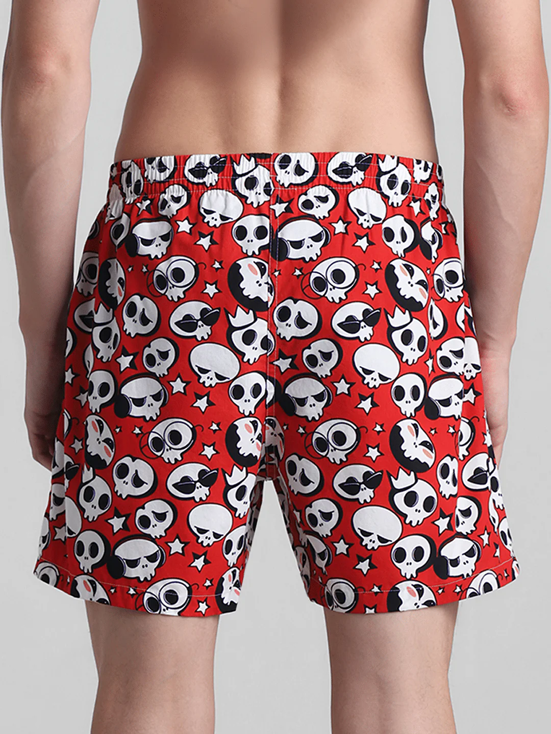 Red Printed Cotton Boxers - Image 3