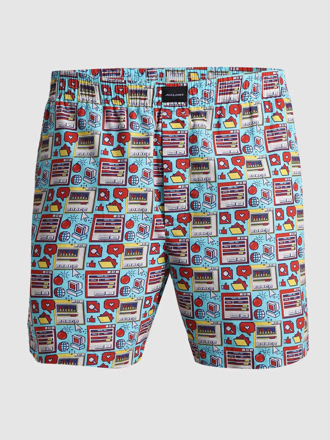 Blue Printed Cotton Boxers - Image 6