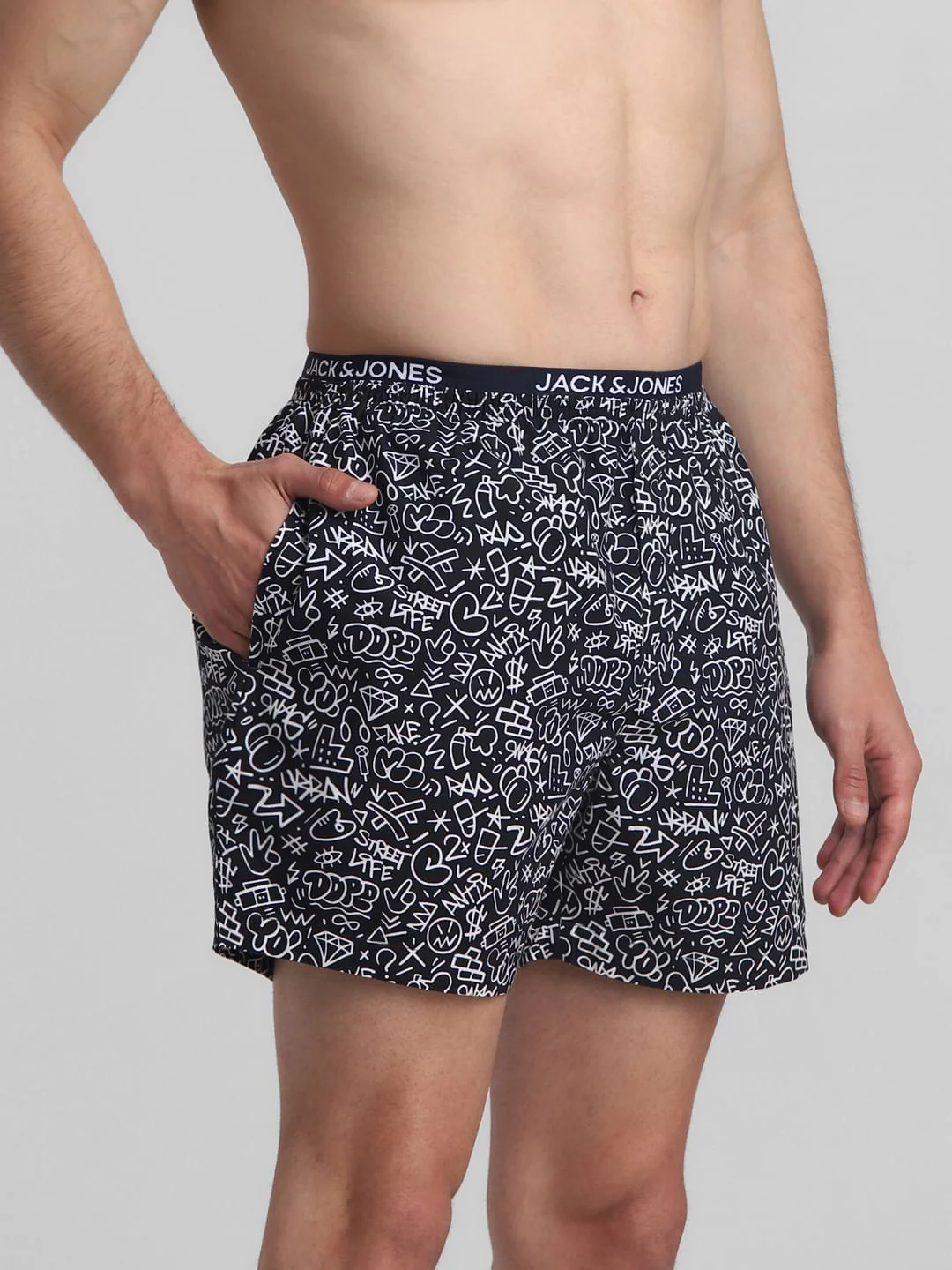 Navy Blue Printed Boxers - Image 2