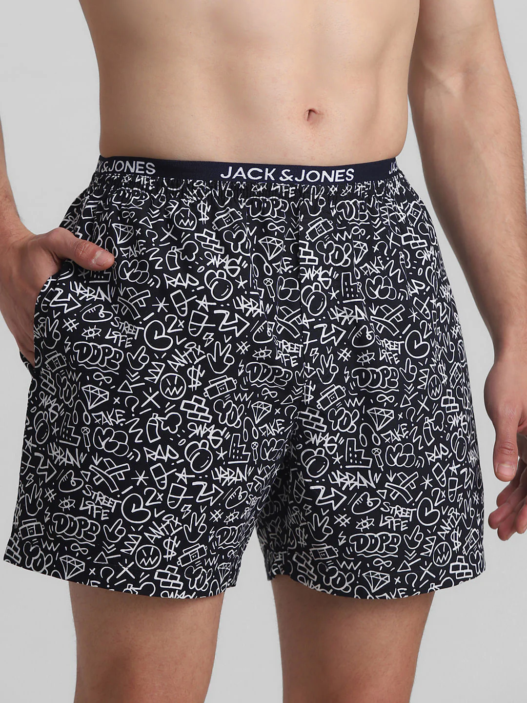 Navy Blue Printed Boxers - Image 4