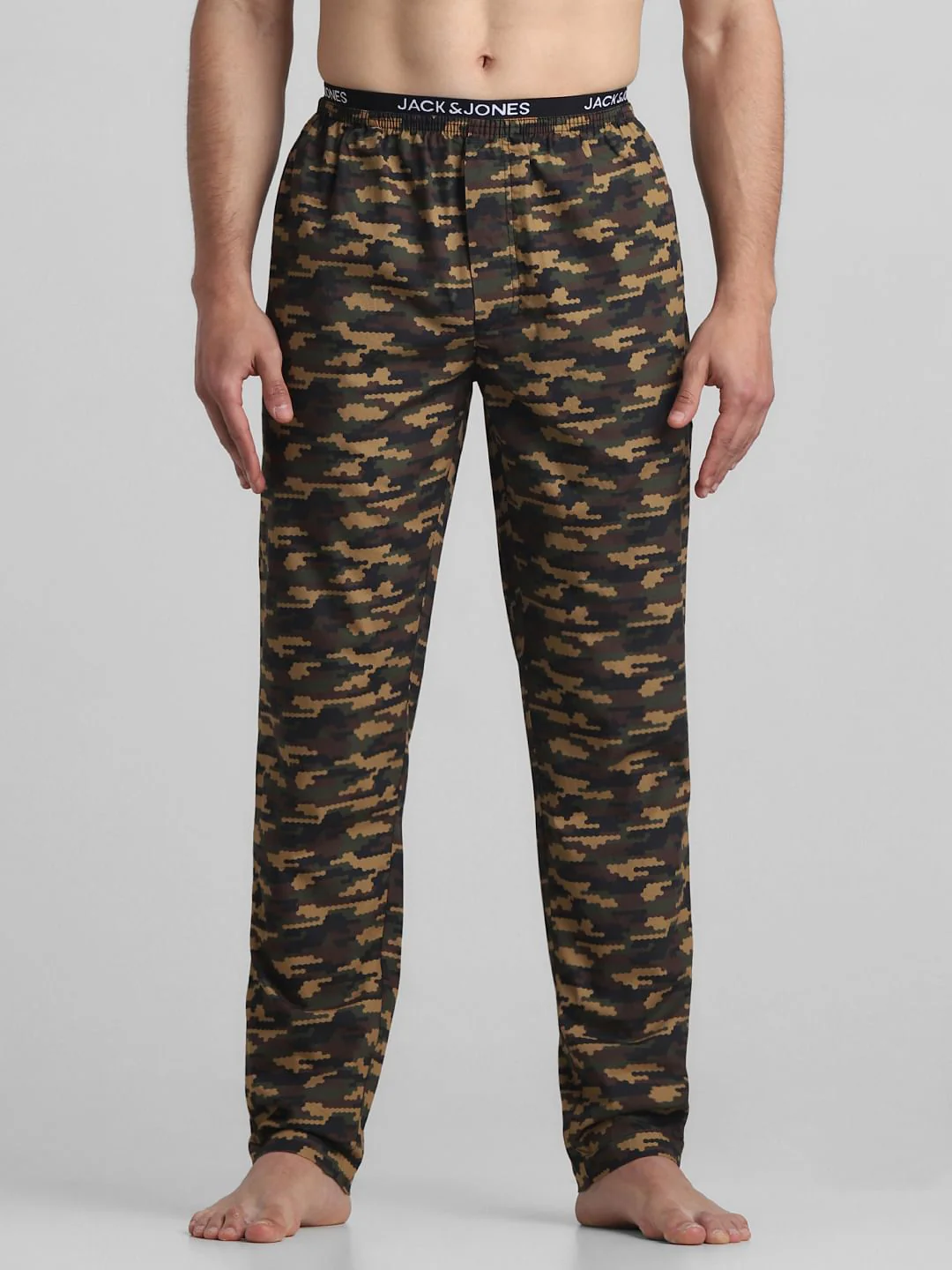 Olive Camo Print Cotton Pyjamas