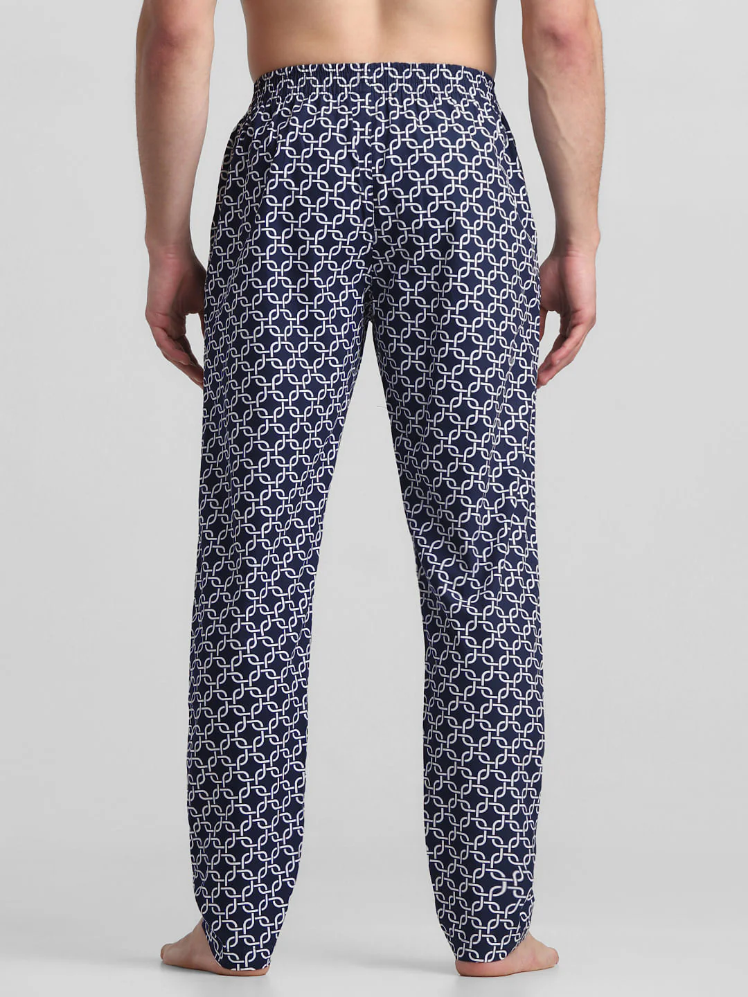 Dark Blue Printed Cotton Pyjamas - Image 3