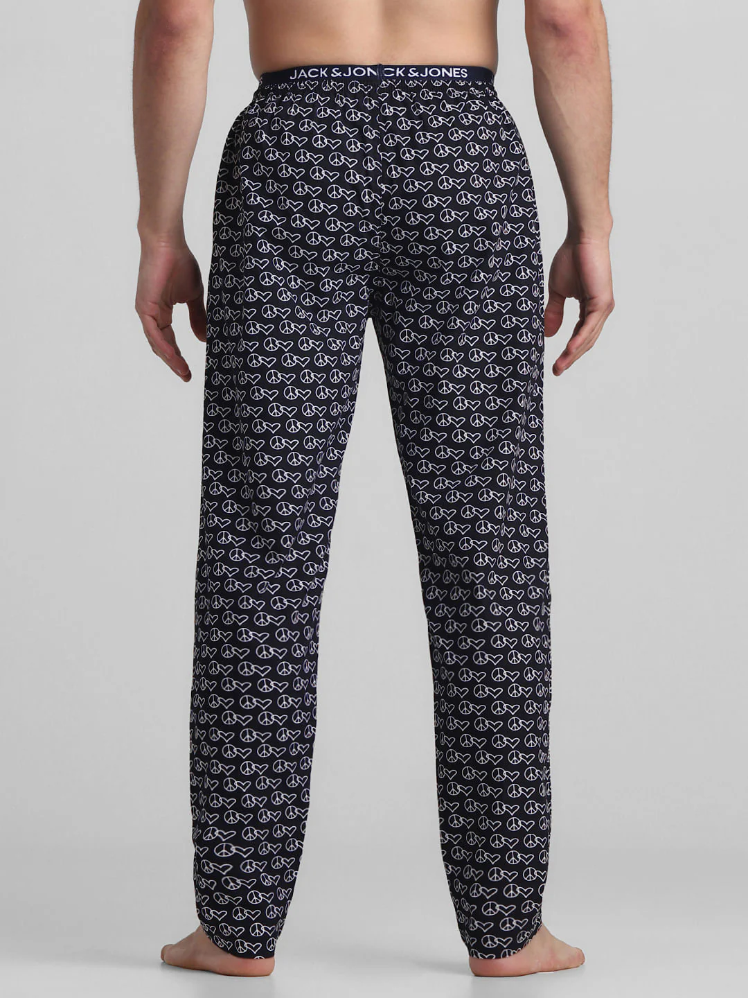 Dark Blue Printed Cotton Pyjamas - Image 3