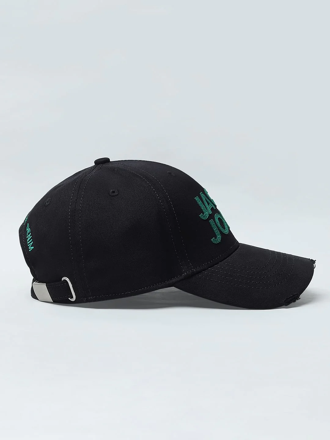 Black Distressed Baseball Cap - Image 3