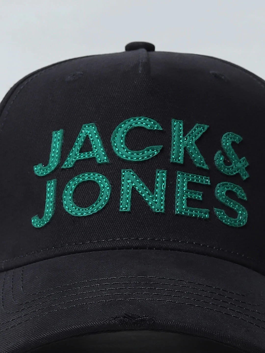 Black Distressed Baseball Cap - Image 6