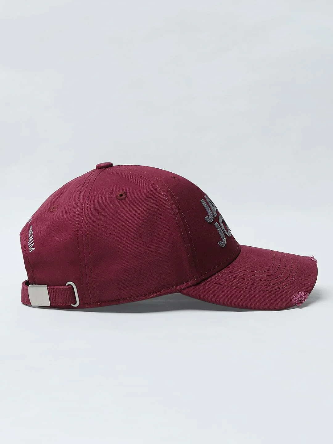 Maroon Distressed Baseball Cap - Image 2