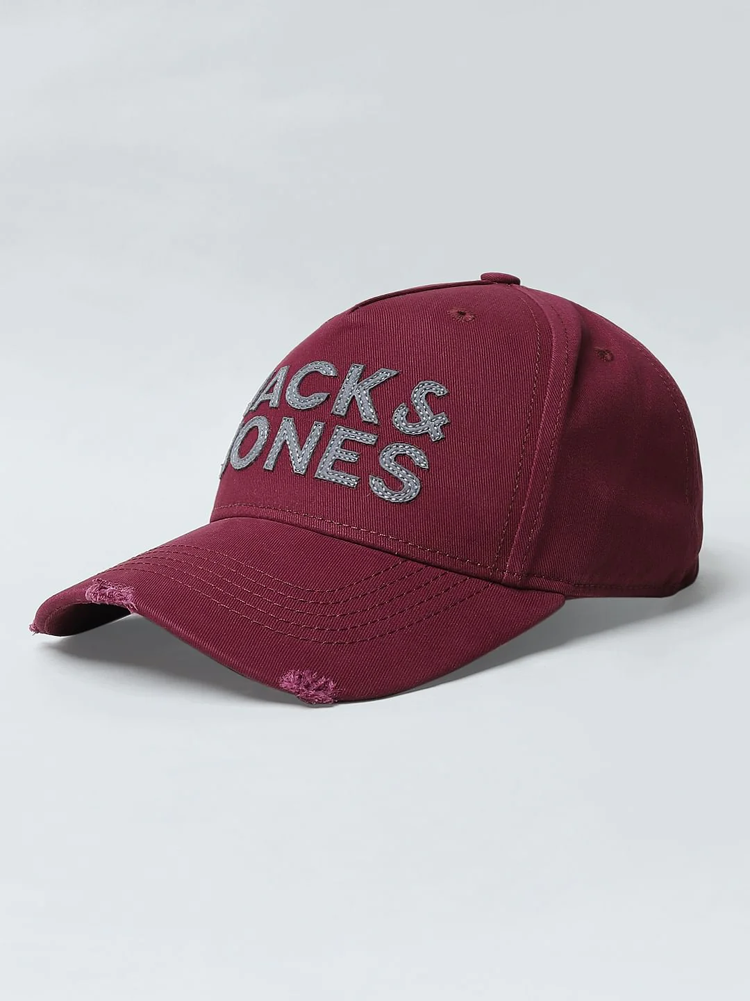 Maroon Distressed Baseball Cap - Image 3