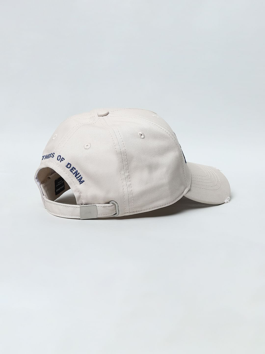 White Distressed Baseball Cap - Image 5