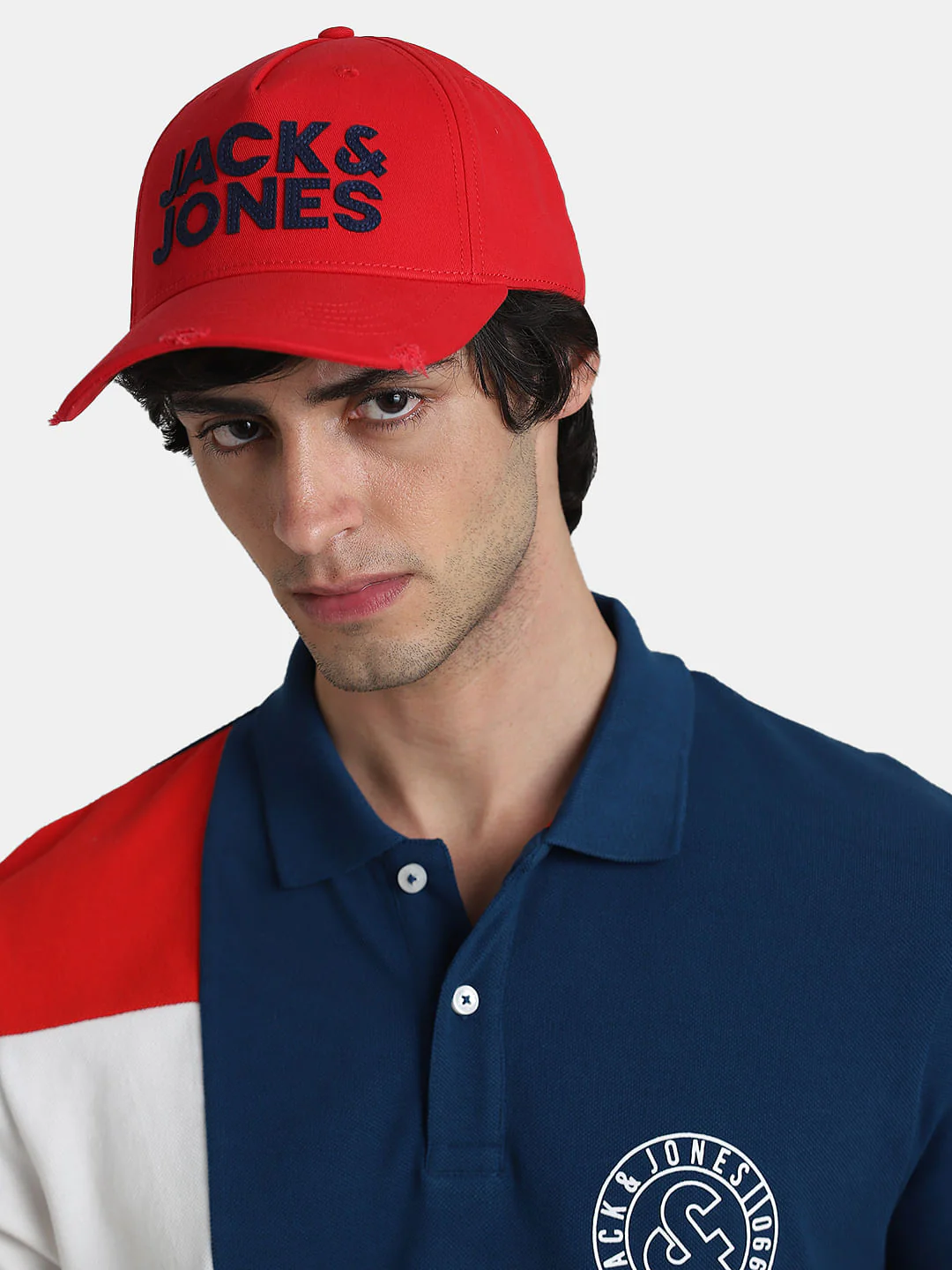 Red Logo Print Baseball Cap - Image 6
