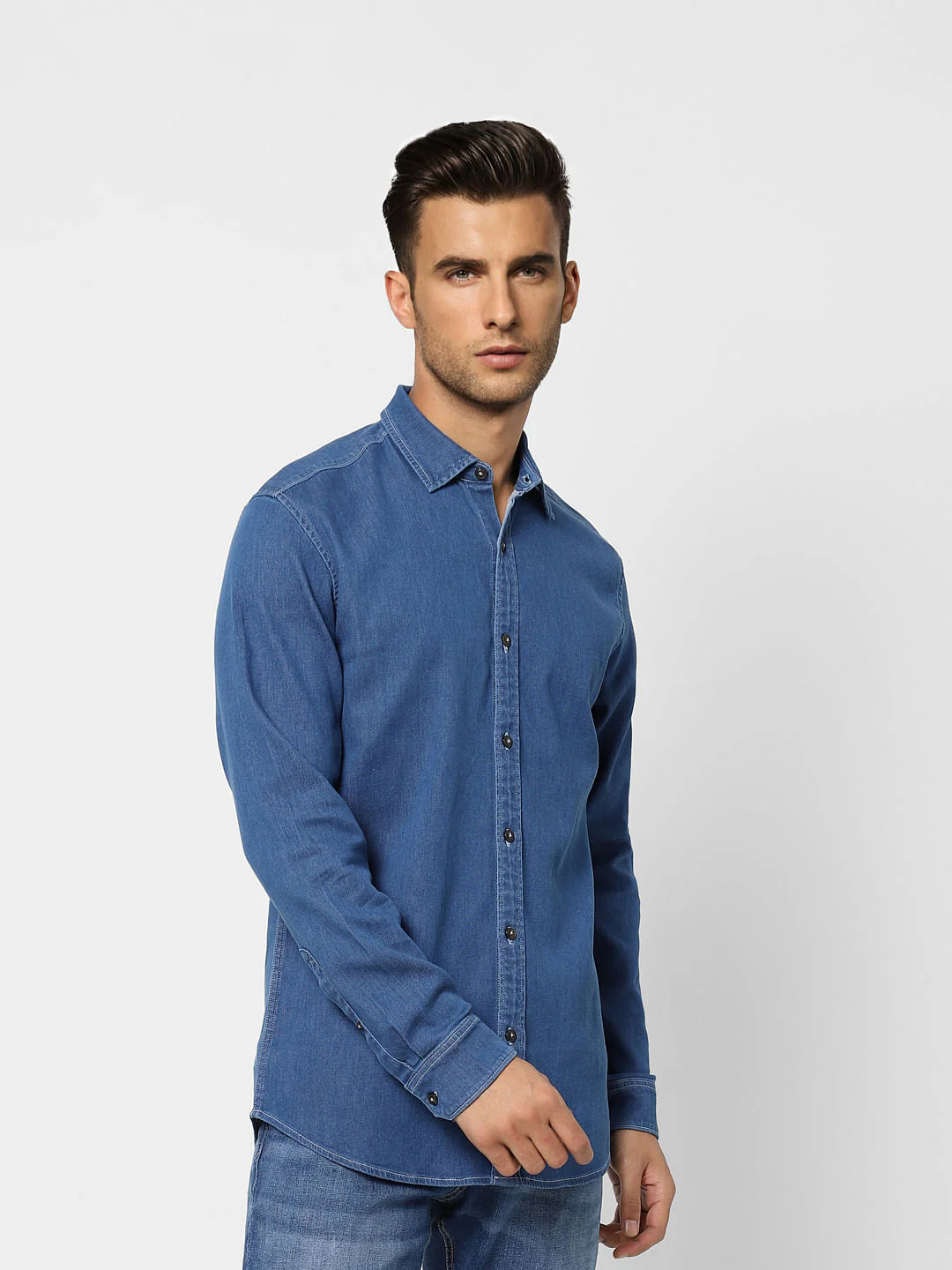Blue Denim Full Sleeves Shirt - Image 3