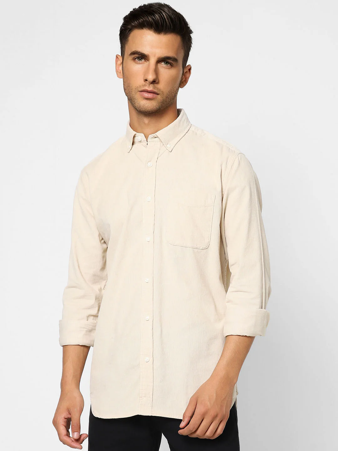 Beige Full Sleeves Shirt - Image 2