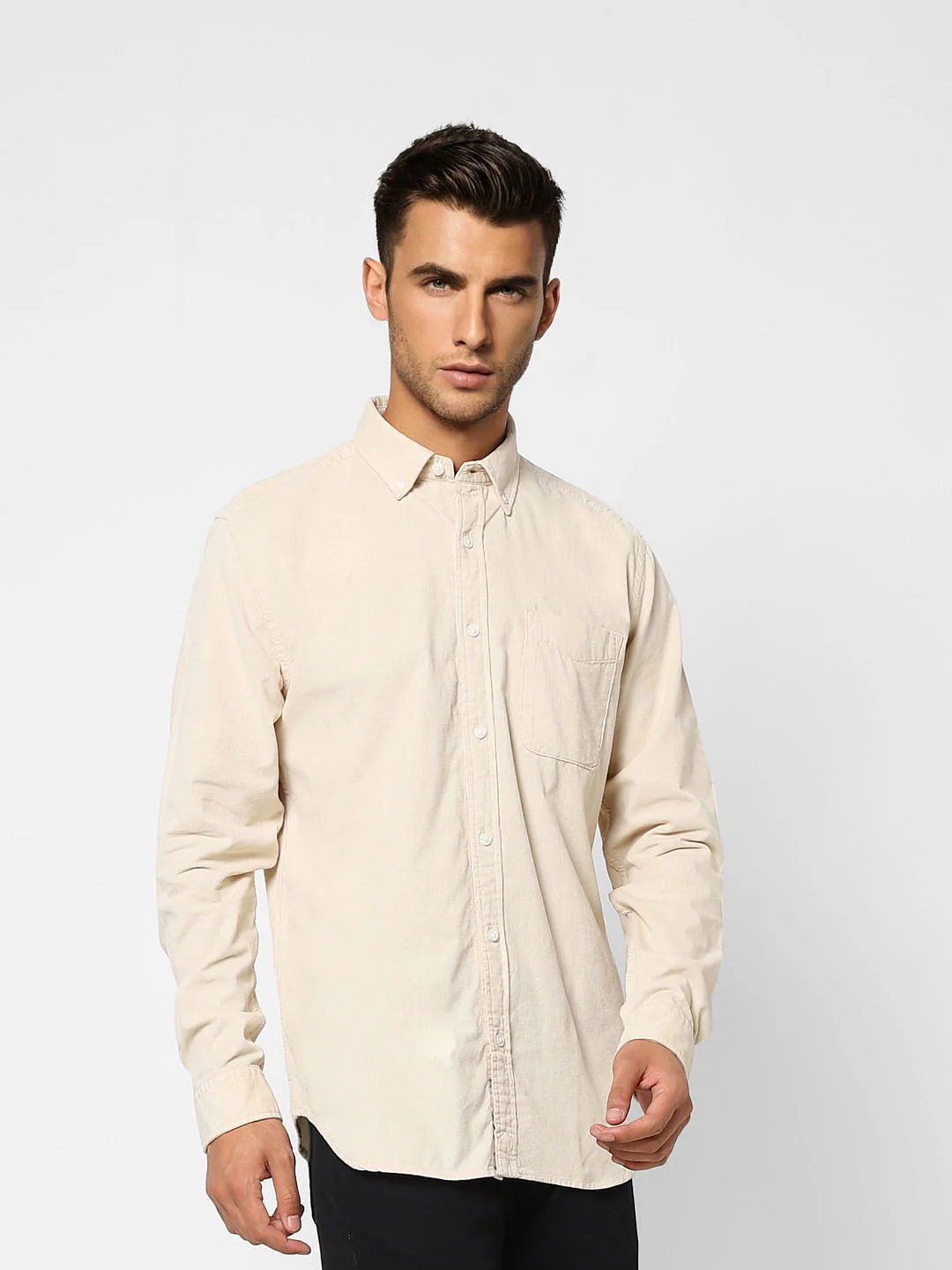 Beige Full Sleeves Shirt - Image 3
