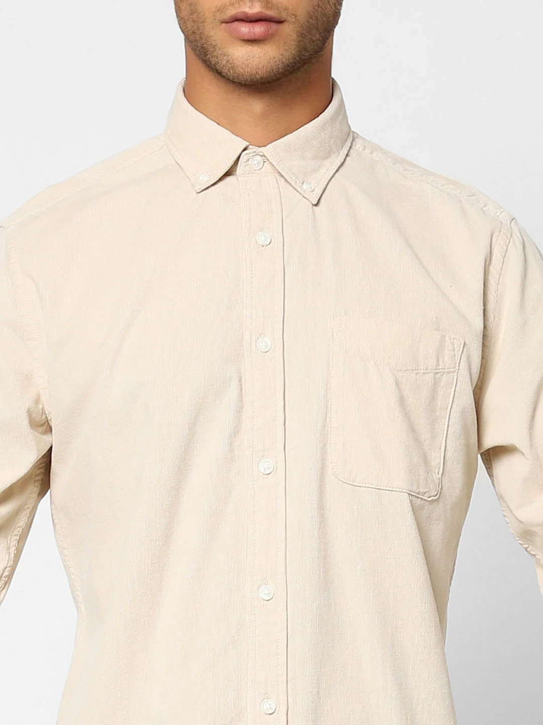 Beige Full Sleeves Shirt - Image 5