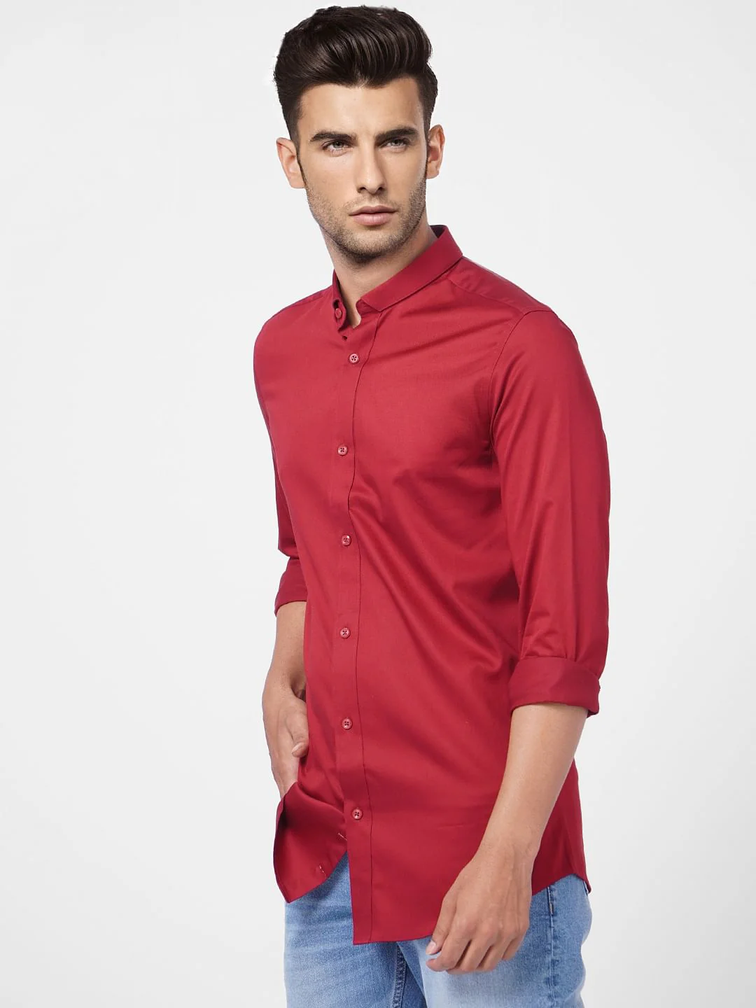 Red Full Sleeves Shirt - Image 3