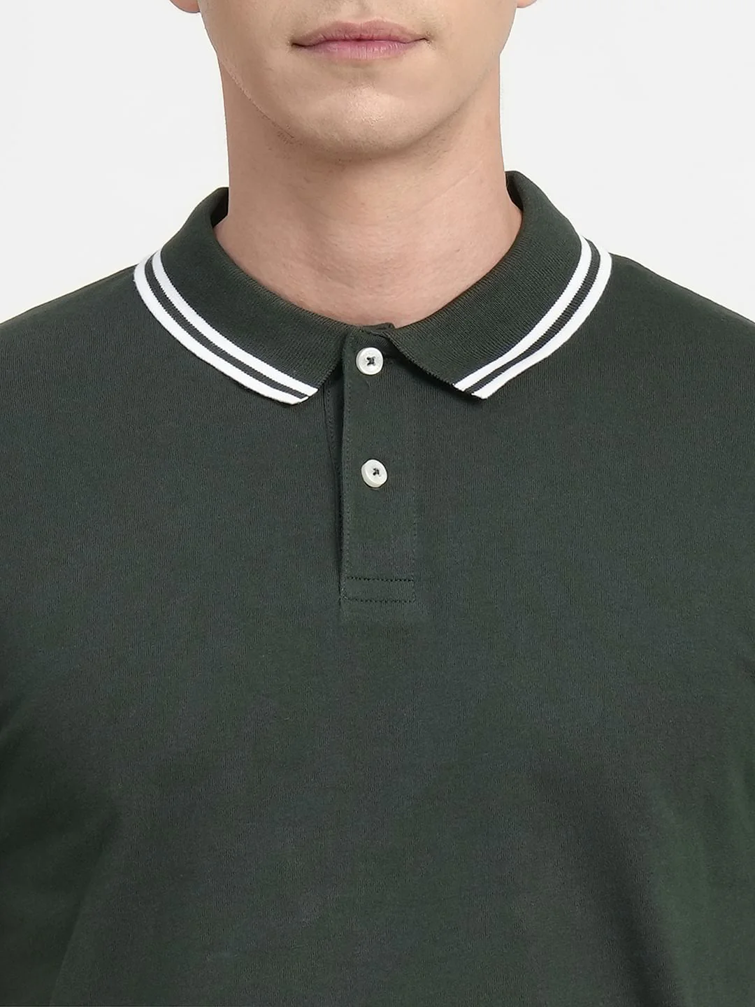 Dark Green Polo Neck T-shirt - Image 5