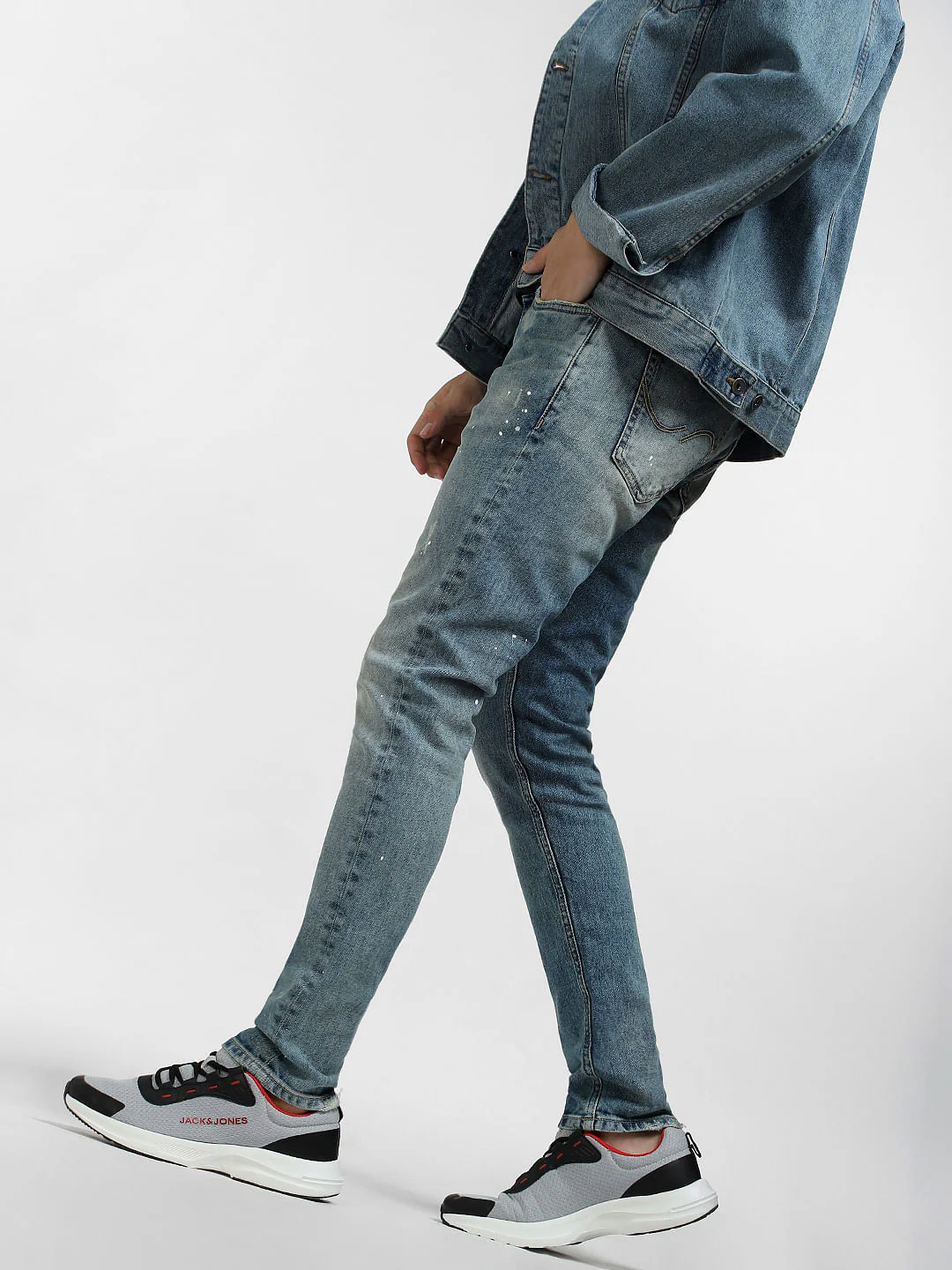Blue Low Rise Distressed Liam Skinny Jeans - Image 3