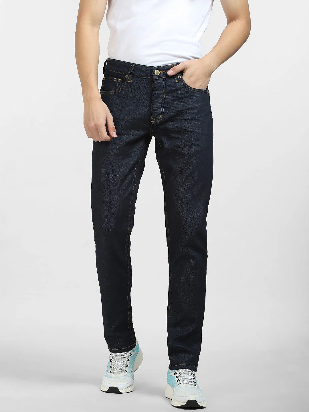 Dark Blue Low Rise Glenn Slim Fit Jeans - Image 2