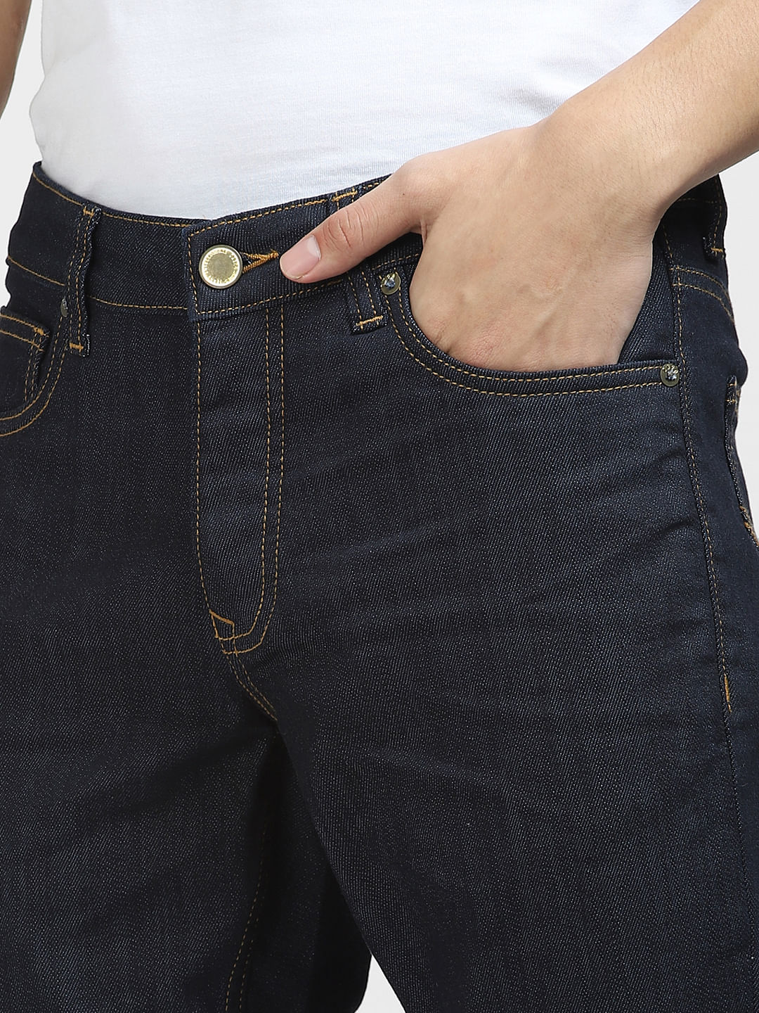Dark Blue Low Rise Glenn Slim Fit Jeans - Image 5