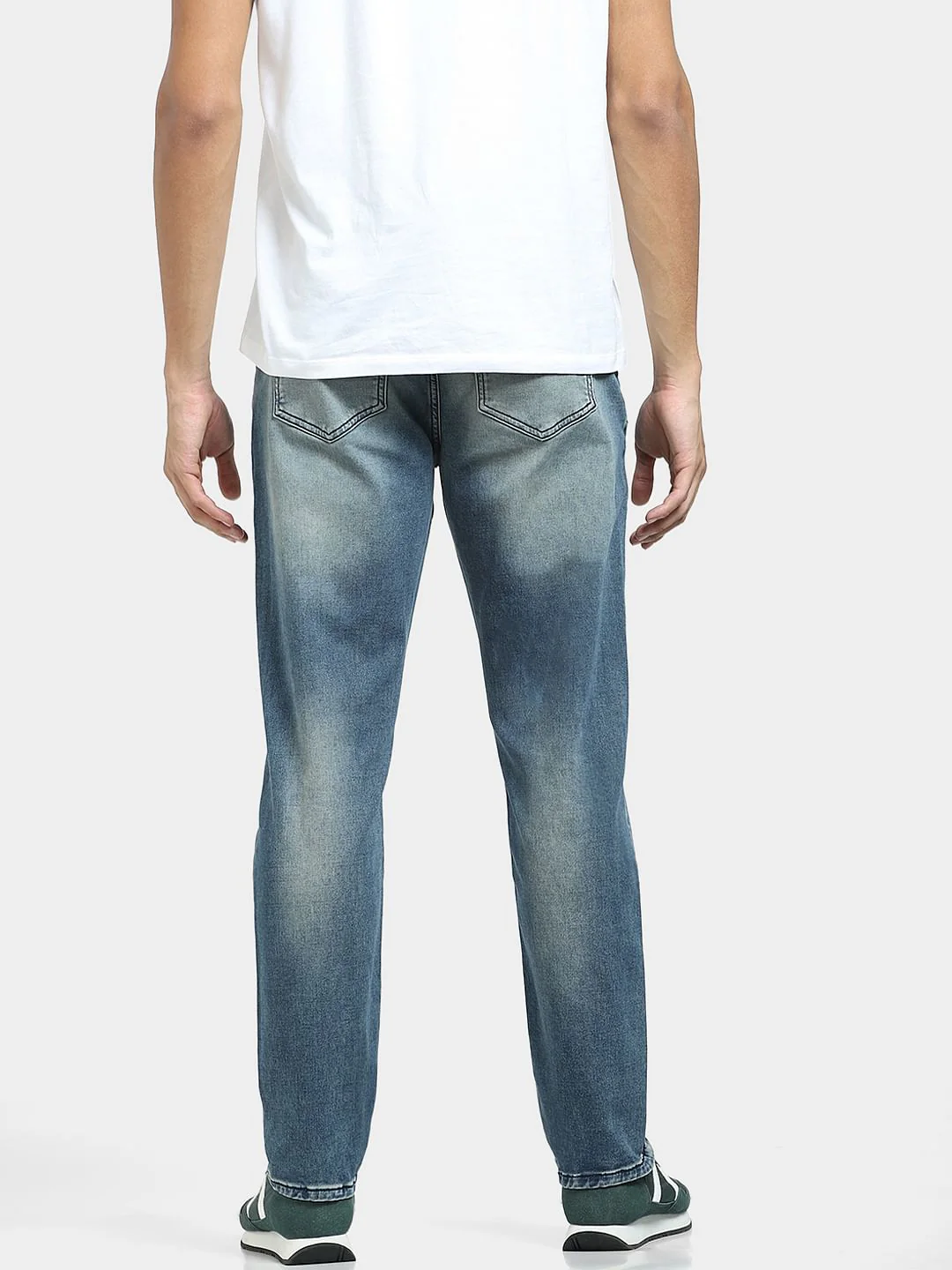Blue Low Rise Washed Paul Anti Fit Jeans - Image 4