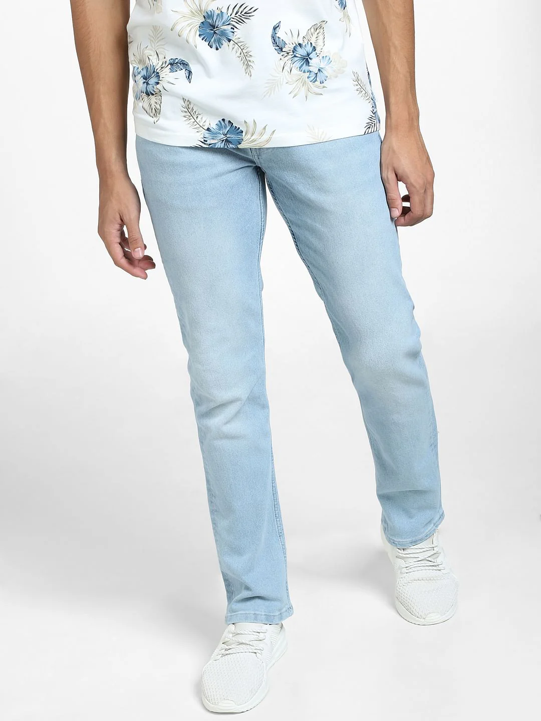 Light Blue Mid Rise Clark Regular Fit Jeans - Image 2