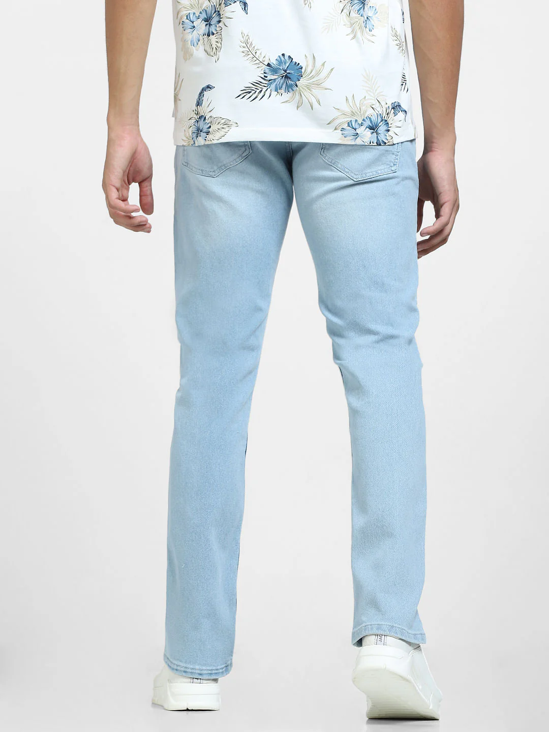 Light Blue Mid Rise Clark Regular Fit Jeans - Image 4
