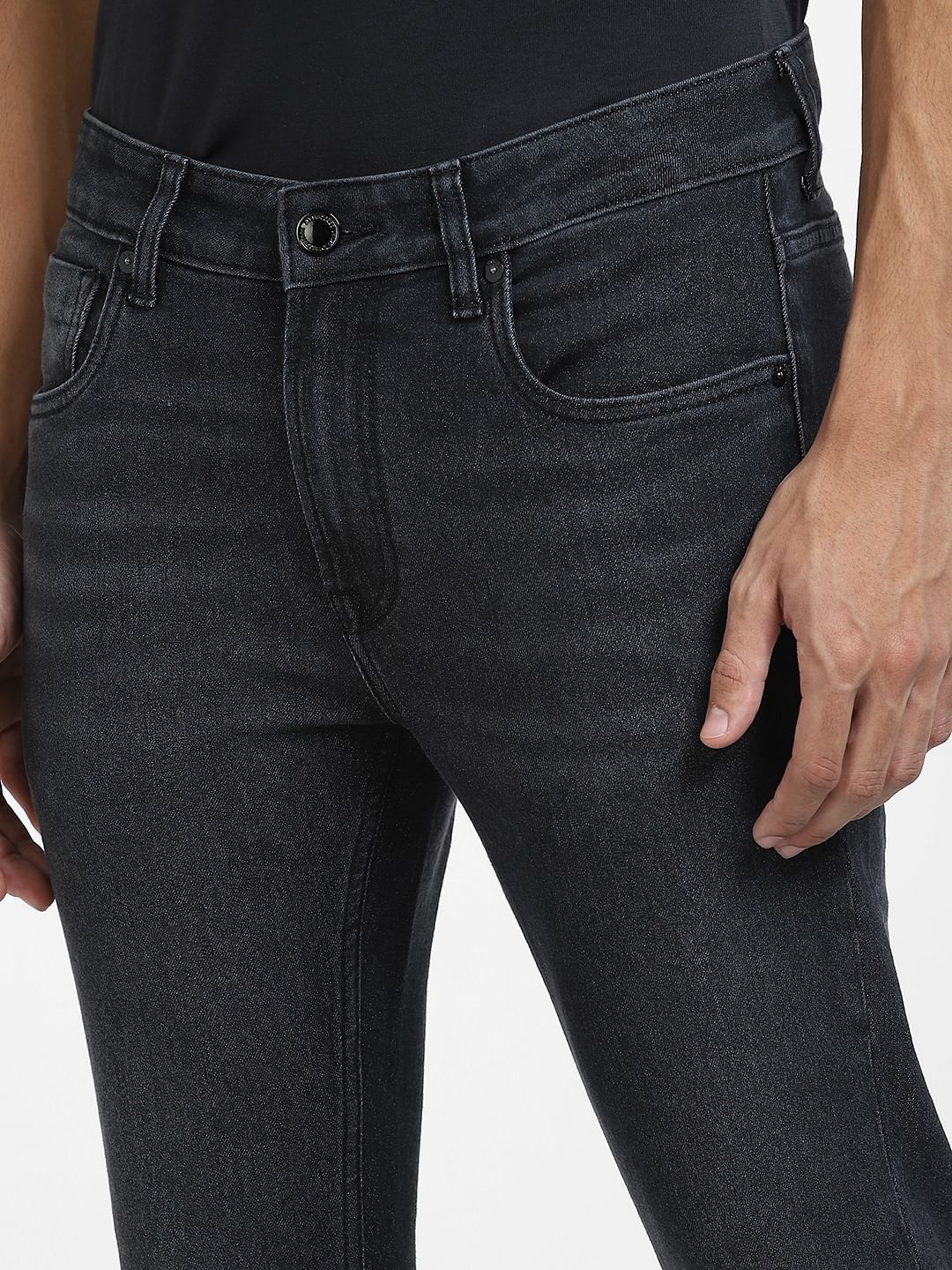 Black Low Rise Liam Skinny Jeans - Image 5