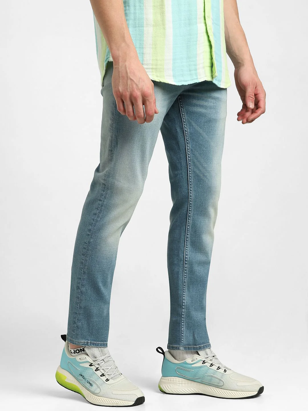 Blue Low Rise Washed Skinny Fit Jeans - Image 3