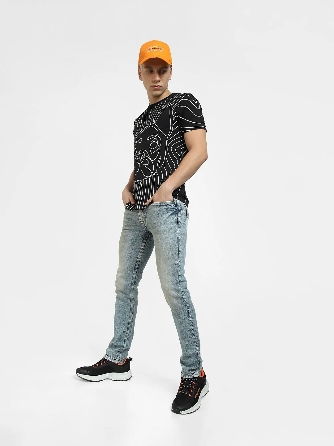 Blue Low Rise Washed Glenn Slim Jeans