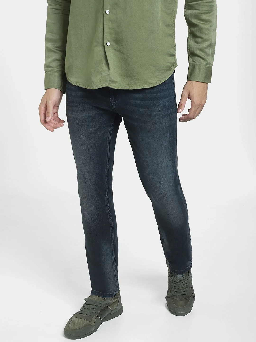 Dark Blue Low Rise Liam Skinny Jeans - Image 2