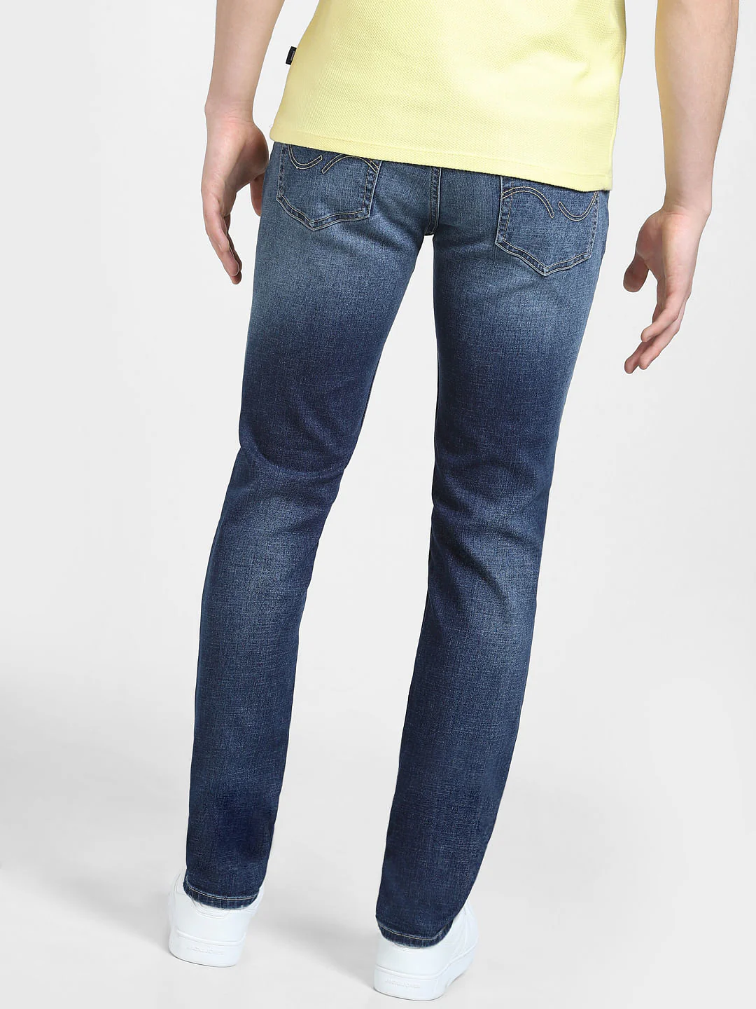 Dark Blue Low Rise Glenn Slim Fit Jeans - Image 4