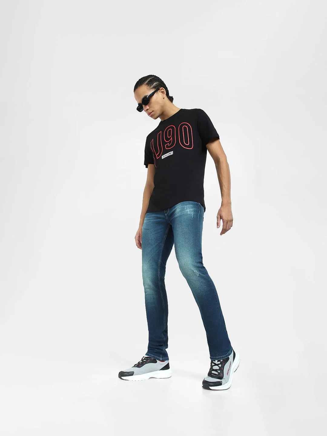 Blue Low Rise Washed Liam Skinny Jeans