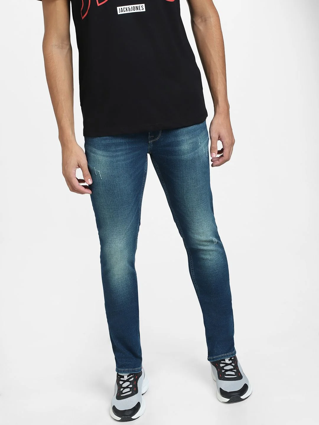 Blue Low Rise Washed Liam Skinny Jeans - Image 2