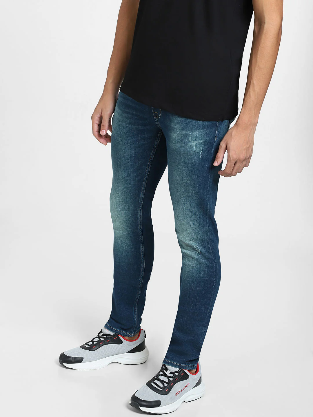 Blue Low Rise Washed Liam Skinny Jeans - Image 3