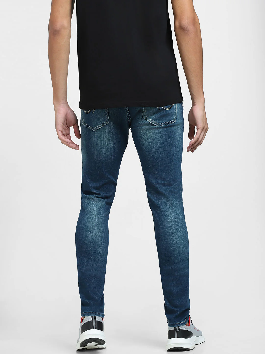 Blue Low Rise Washed Liam Skinny Jeans - Image 4