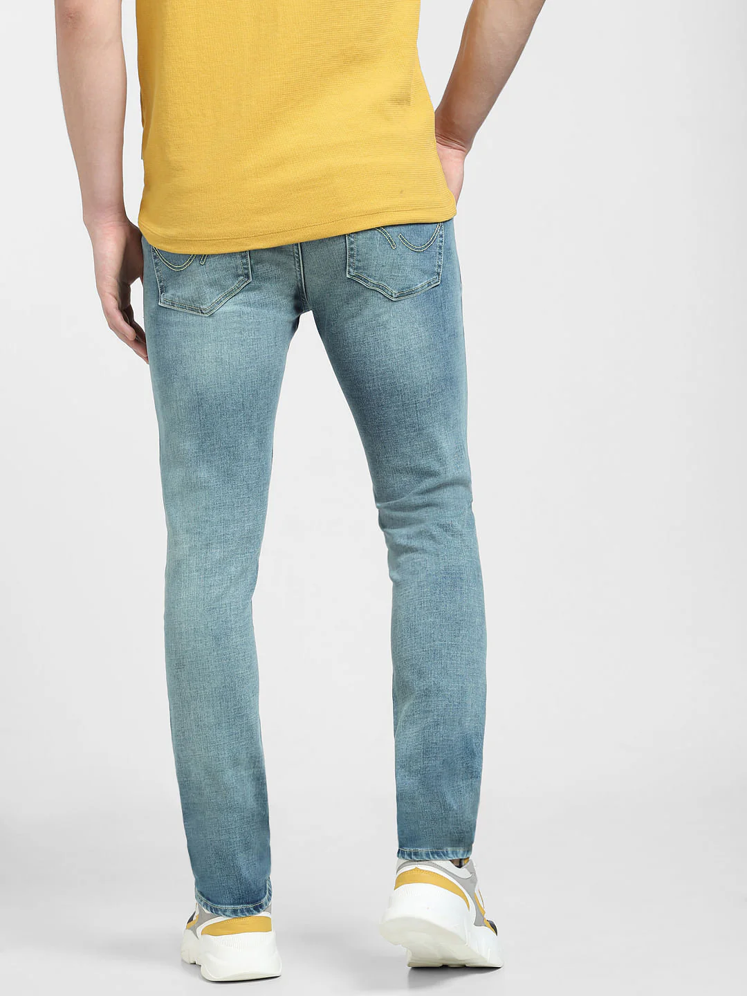Light Blue Low Rise Washed Liam Skinny Jeans - Image 4